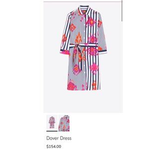 VILAGALLO Dover Ikat Shirt Dress Size 38 Multicolor‎ Striped Print Cotton Resort